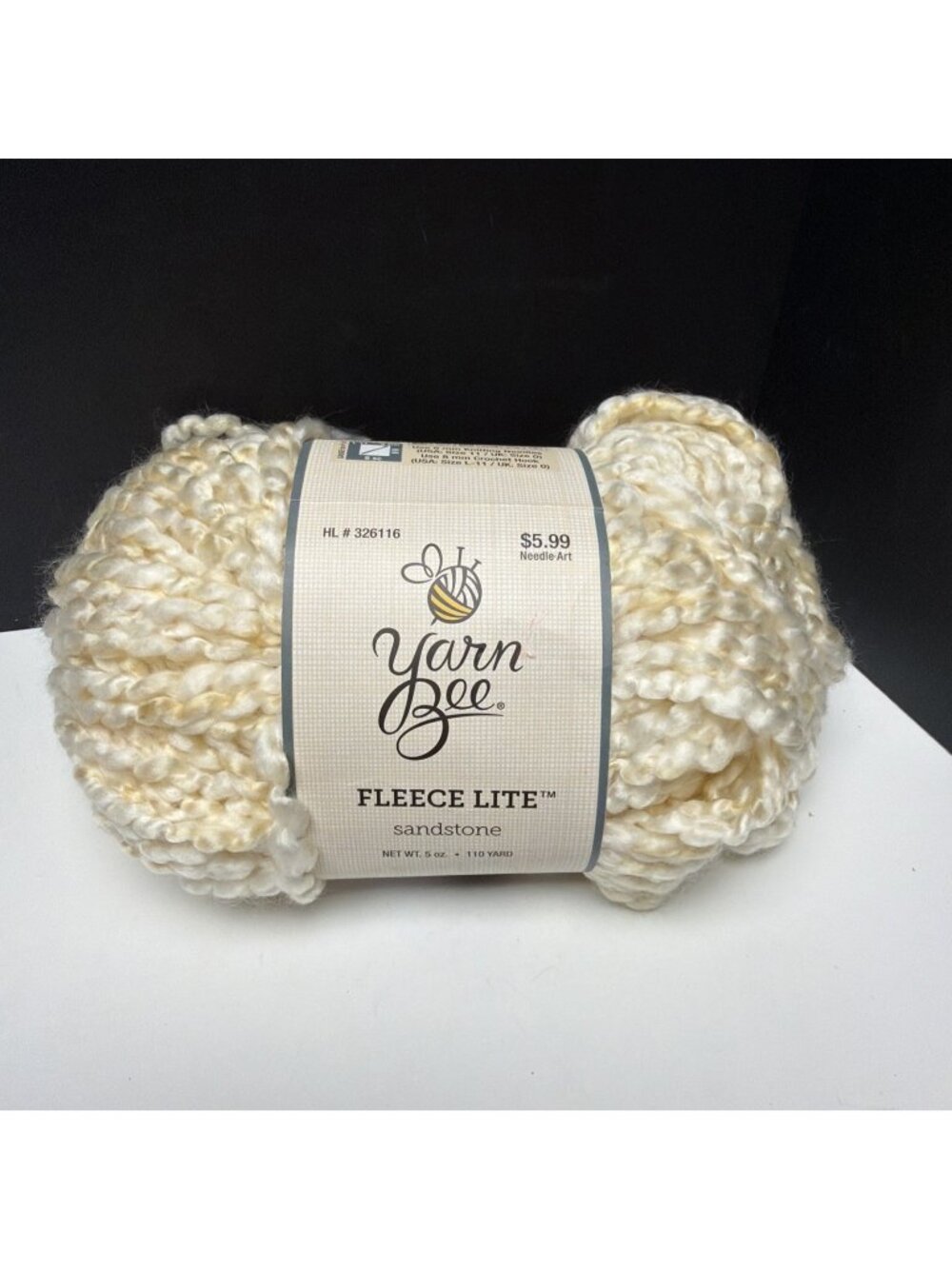 Yarn Bee Fleece Lite Sandstone/01 Color 5oz 110 Yards #5 Bulky